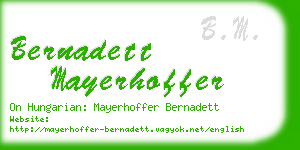 bernadett mayerhoffer business card